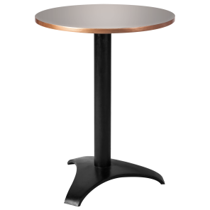 Bistrô Baixa com Base Preta e Tampo Espelho Bronze - 0,60m diâmetro x 0,75h