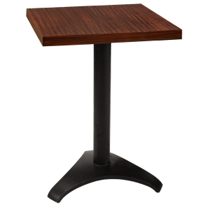 Bistrô Baixa com Base Preta e Tampo Quadrado em Laca - 0,55 x 0,55 x 0,75h