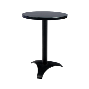 Bistrô Baixa com Base Preta e Tampo em Laca Preta 0,60 x 0,75 h