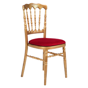 Cadeira Dior Ouro Velho com Assento Veludo Bordô