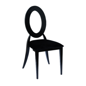 Cadeira Dubai Preta com Assento Veludo Inca Preto - 0,44 x 0,48 x 0,92h