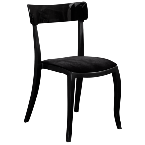 Cadeira Duomo Preta sem Braço - 0,46 x 0,40 x 0,83h