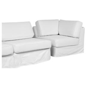 Canto Eva Couro Branco Capa Sarja Cru