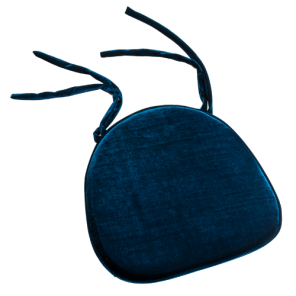 Capa Assento Veludo Molhado Azul Itapuã (Cadeira Itália)