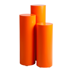 Cilindro Laca - 0,30m diâmetro (01 com 0,80h + 01 com 0,95h + 01 com 1,10h)