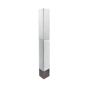Coluna Triangular de Espelho com Base Ferro Grafite 1,92 1