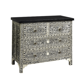 Cômoda Marchetada Luxury 1.05l X 0.86a X 0.51p (Tampo Granito Preto)