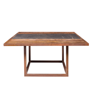 Mesa Catarina - Laterais em Madeira Demolição - 1,70 x 1,70 x 0,84h