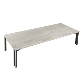 Mesa Centro Minotti com Tampo de Mármore Travertino Bege 1,80 x 0,74 x 0,38h (1)