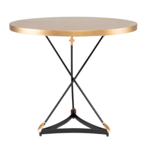 Mesa Flecha com Tampo Laca Dourada