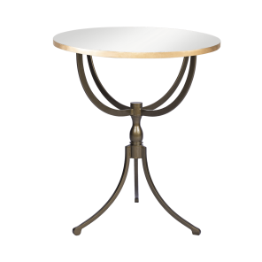 Mesa Majestic com tampo de espelho com friso dourado - 0,60d x 0,75h