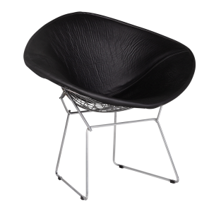 Poltrona Bertoia Diamante Assento Corino Preto - 0,87 x 0,75 x 0,75h (3)