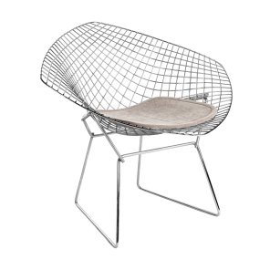 Poltrona Bertoia Diamante com Assento - 0,87 x 0,75 x 0,75h