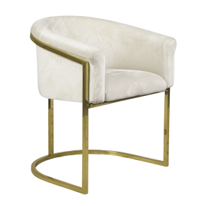 Poltrona Gucci Veludo Off White - 0,65 x 0,60 x 0,75h