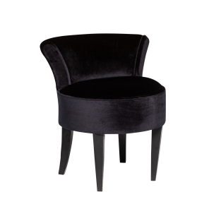 Poltrona Mignon Veludo Preto - 0,50 x 0,55 x 0,67h