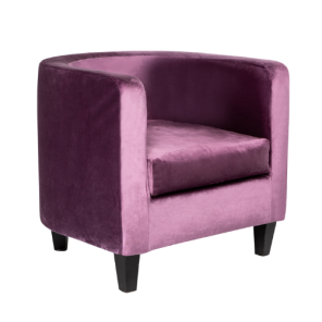 Poltrona Pat Capa Veludo Soft Roxo