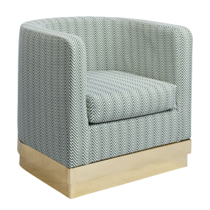 Poltrona Pat com Base Dourada e Rodinhas 0,56 x 0,70 x 0,76h (1)