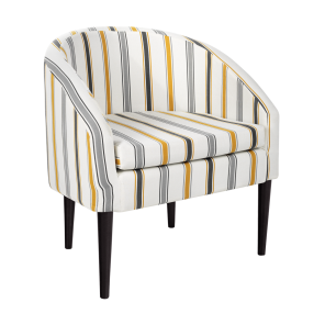 Poltrona Pepê Linho Listrado Mostarda, Cinza e Cru - 0.64l X 0.46a X 0.58p (2)