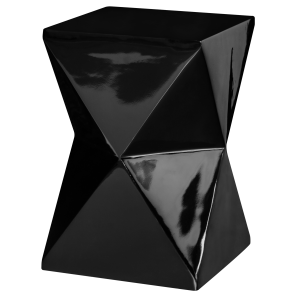 Pufe Ampulheta Preto - 0,31 x 0,31 x 0,45 altura