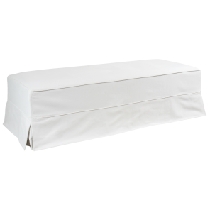 Pufe Retangular com Capa Sarja Cru - 1,60 x 0,60 x 0,45 h
