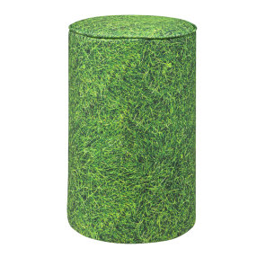 Pufe Tamborete Capa Estampa Grama