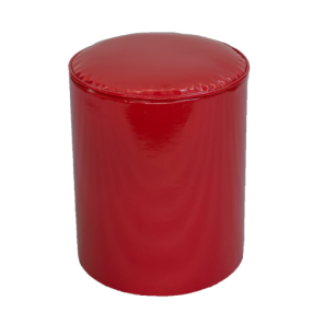 Pufe Tamborete Vinil Vermelho - 0,30 x 0,35h