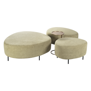 Pufes Otto Capa Bouclê Verde Oliva