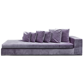 Sofá Cipriani Veludo Lilás - 3,00 x 1,00 x 0,65h