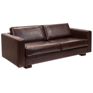 Sofá Eva Couro Marrom 2.00l X 0.74a X 0.92p
