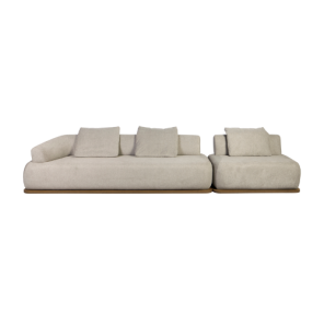 Sofá Loft Veludo Cinza - 3,80 x 1,06 x 0,75h