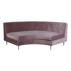 Sofá Manoela Curvo Veludo Bois de Rose 2,13 x 0,80h