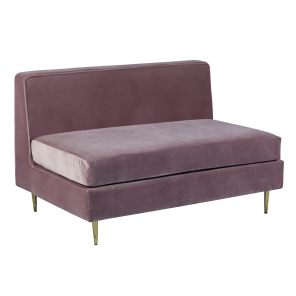 Sofá Manoela Reto Veludo Bois de Rose 1,19 x 0,80h