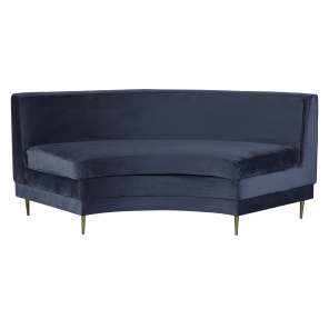 Sofá Manoela Veludo Inca Azul 06 - 4,31 x 1,56 (02 módulos curvos - 01 reto)