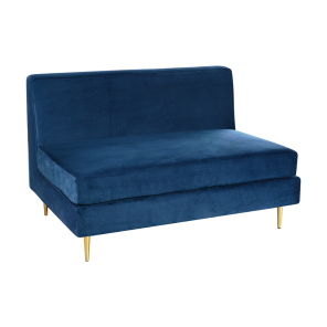 Sofá Manoela Veludo Inca Azul Marinho - 1.19l X 0.78h X 0.80p - Módulo Meio