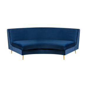 Sofá Manoela Veludo Inca Azul Marinho - 2.13l X 0.78h X 0.80p - Módulo Curvo