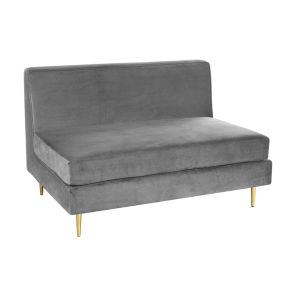 Sofá Manoela Veludo Inca Grafite - 1.19l X 0.78h X 0.80p - Módulo Meio