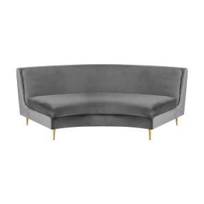 Sofá Manoela Veludo Inca Grafite - 2.13l X 0.78h X 0.80p - Módulo Curvo