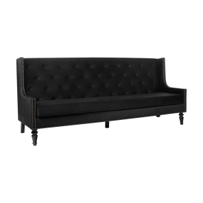 Sofá Viviane Veludo Inca Preto(a) - 2.40l X 1.00a X 0.66p (2)