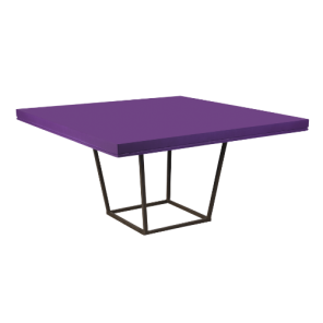 Tampo Laca Vênus com Base Trapézio Ferro Envelhecido - 1,50 x 1,50 x 0,75h