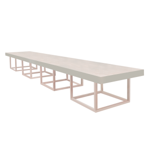 Tampo Laca com Borda de 14cm e Encaixe para Mármore Travertino Bege com Base Aresta - 7,20 x 1,20 x 0,75h (1)