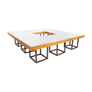 Tampo Pinus com Borda de 10cm e Encaixe para Espelho com Base Aresta Pequena - 3,00 x 3,00 x 0,70h (5)
