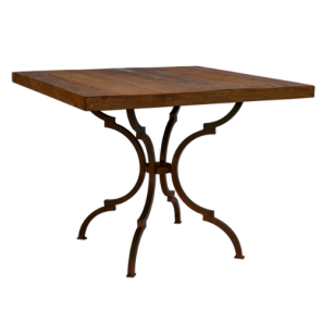 Tampo Quadrado Madeira Demolição com Base Suva - 1,00 x 1,00 x 0,75h