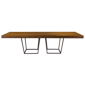 Tampo Regular Madeira Natural_3,00x1,00 com Base Trapezio_0,75x0,75x0,75h