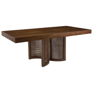 Tampo Retangular Madeira Natural com Base Bali - 2,00 x 1,00 x 0,76h