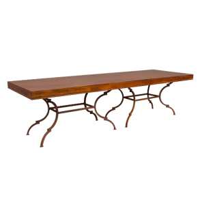 Tampo Retangular Madeira Natural com Base Suva - 3,00 x 1,00 x 0,75h