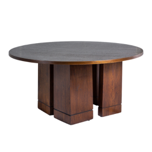 Tampo Tabaco com Base Elle Madeira - 1,60m diâmetro x 0,75