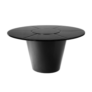 Tampo Vidro Preto Bisotê com Base Cone - 1,60m diâmetro x 0,80h