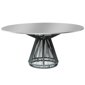 Tampo de Espelho com Base Grace Cinza - 1,60m diâmetro x 0,75h