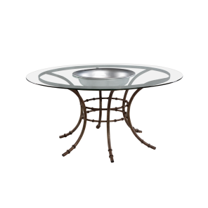 Tampo de Vidro 1,60 com Base Bambu de Ferro e Bacia