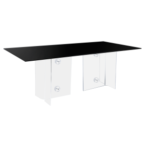 Tampo de Vidro Preto com Base Acrílico Star - 2,00 x 1,00 x 0,75h (1)